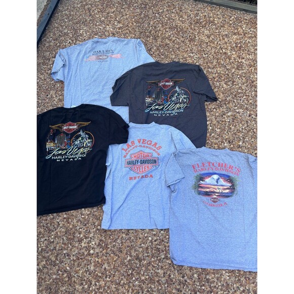 (5) Harley Davidson t shirt lot - Picture 2 of 3